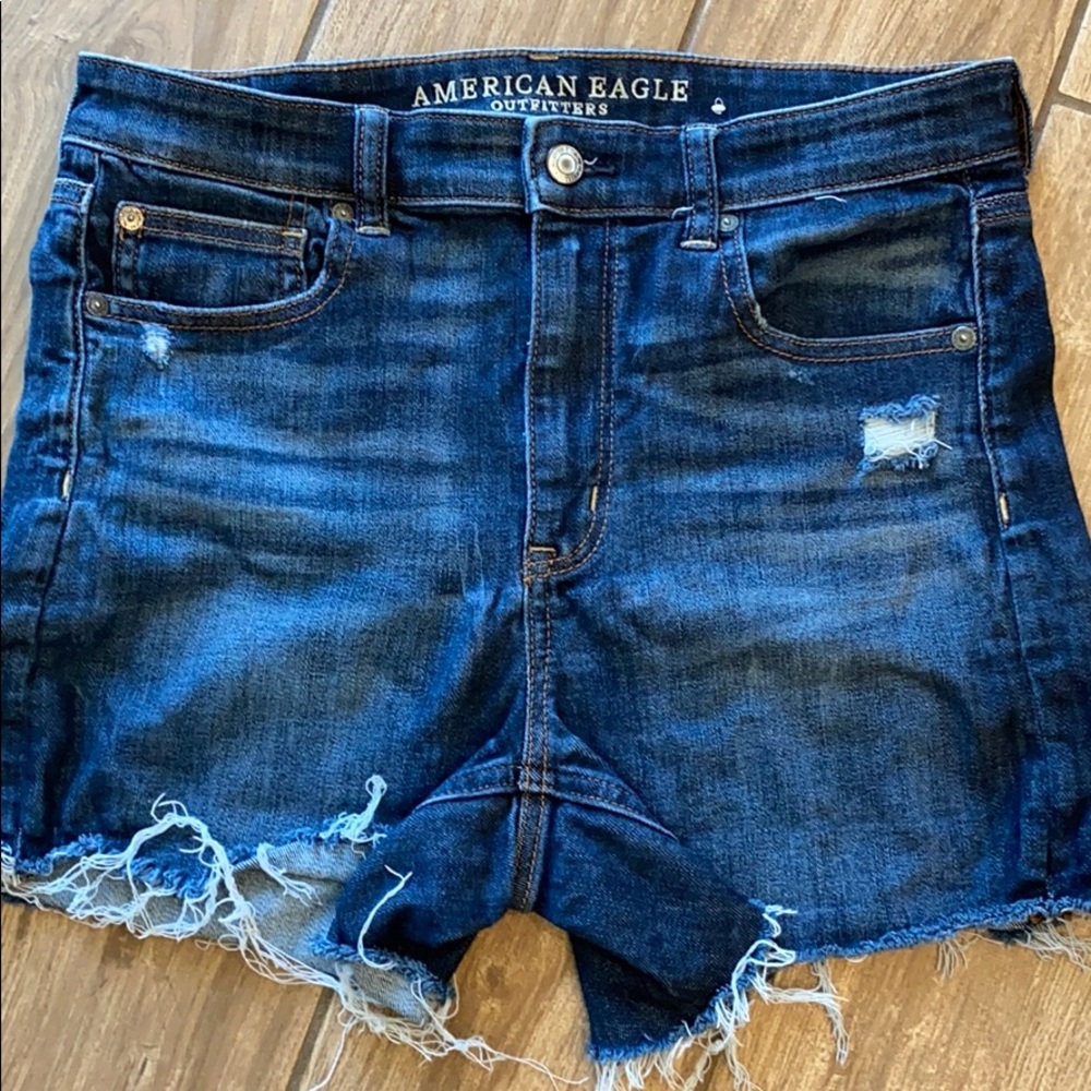 Super hi-rise denim shorts